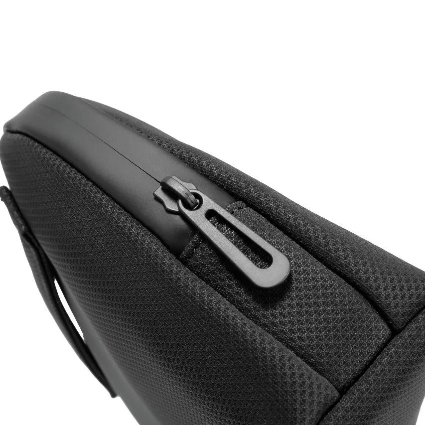 Geneva Tech Accessory Pouch with Handle Compact Cable Organizer – Black - Porodo