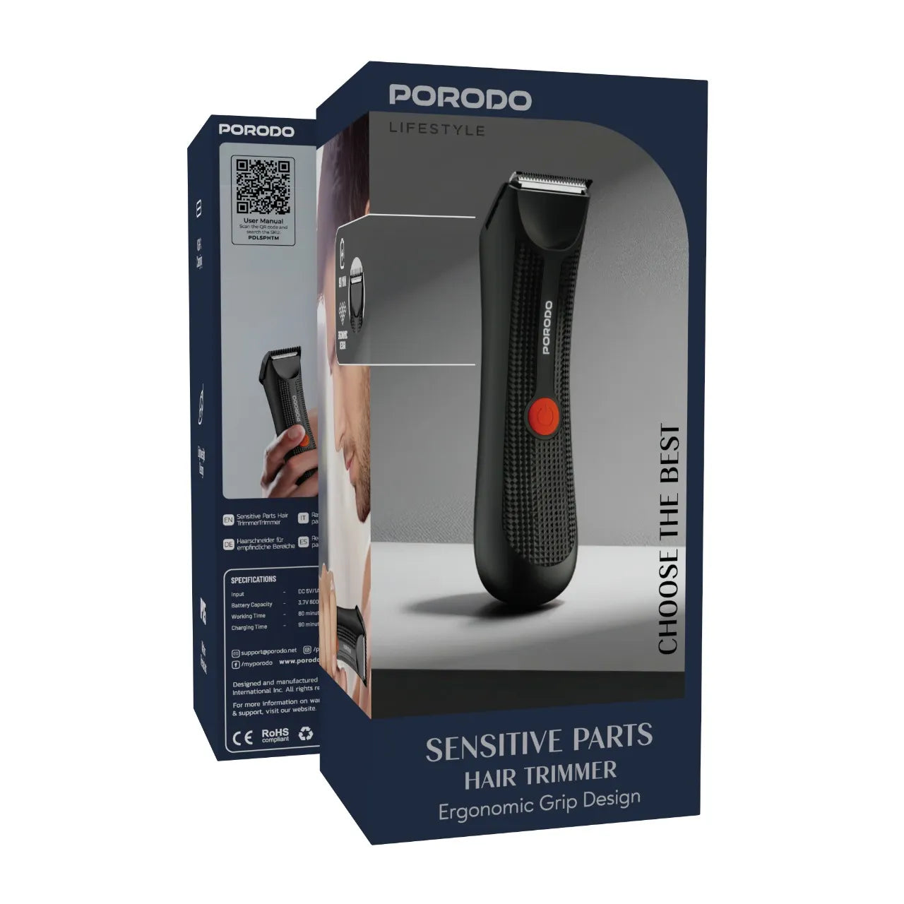 Porodo Sensitive Parts Hair Trimmer – Precision Grooming Trimmer