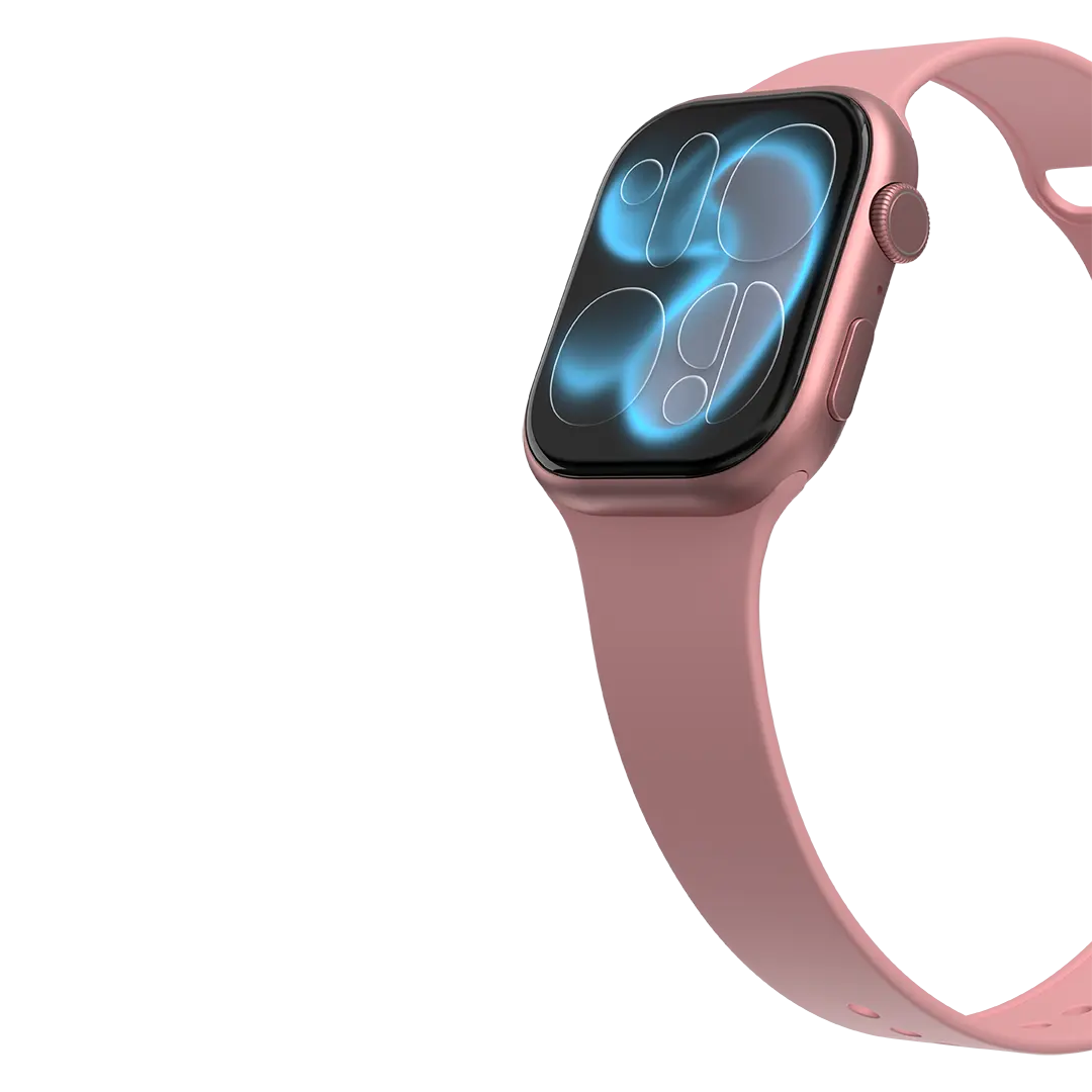 Porodo AeroFit II Smartwatch Series 11 (46mm) with 2.01" IPS HD Display, Bluetooth Calling, Voice Assistant, IP65 – Black / Silver / Rose Gold