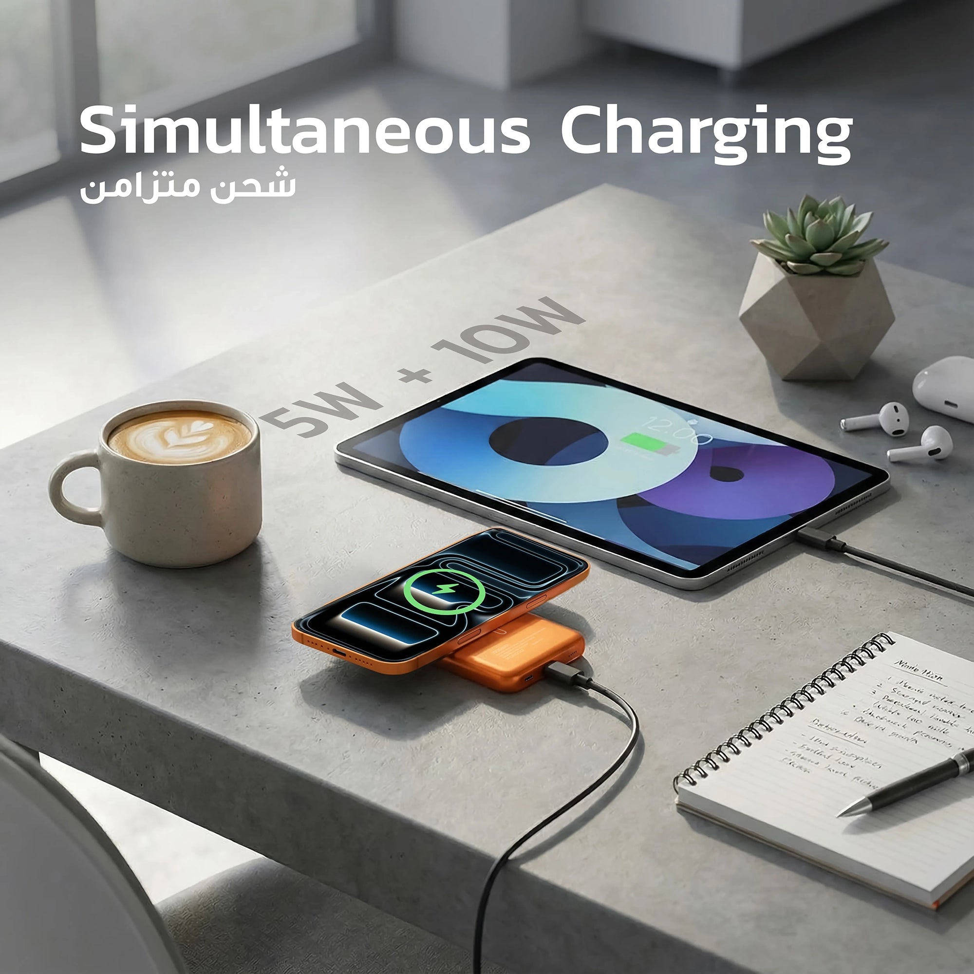 Wireless Magnetic Power Bank 10000mAh 15W + PD 20W Fast Charging – Porodo