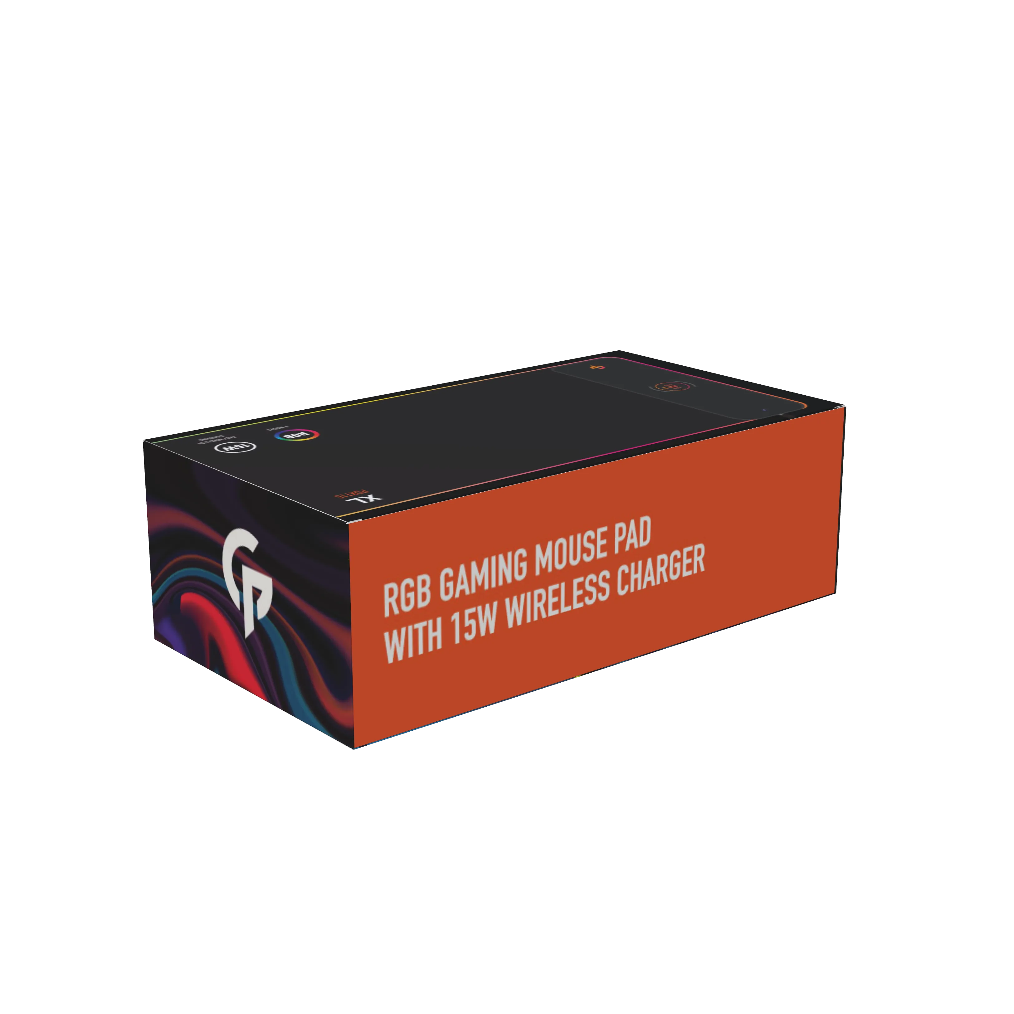 Porodo Gaming RGB Mouse Pad with 15W Wireless Charger – XL Black