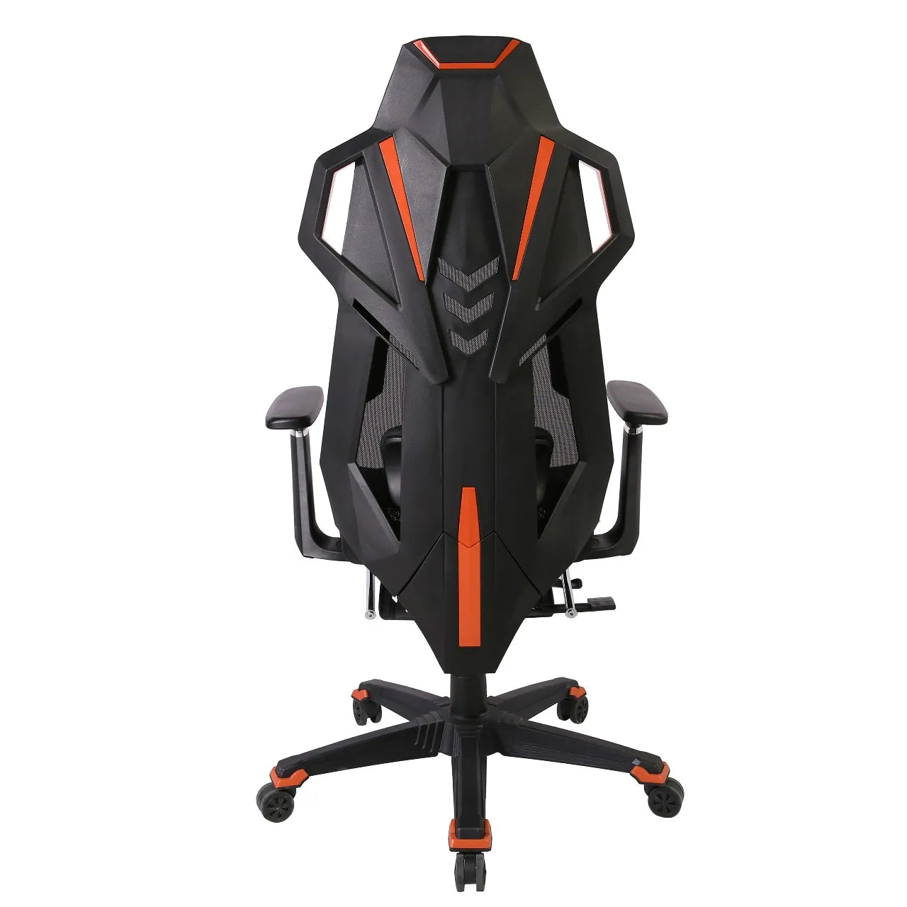 Ergonomic Gaming Chair with Molded Foam, 3D Armrests & Footrest – Porodo – Black & Orange