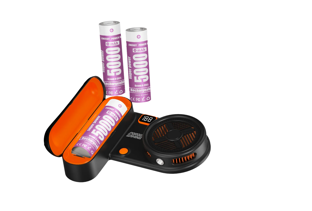 Porodo Gaming ArcticChill Magnetic Phone Cooler with 5000mAh Battery – Black & Orange-4