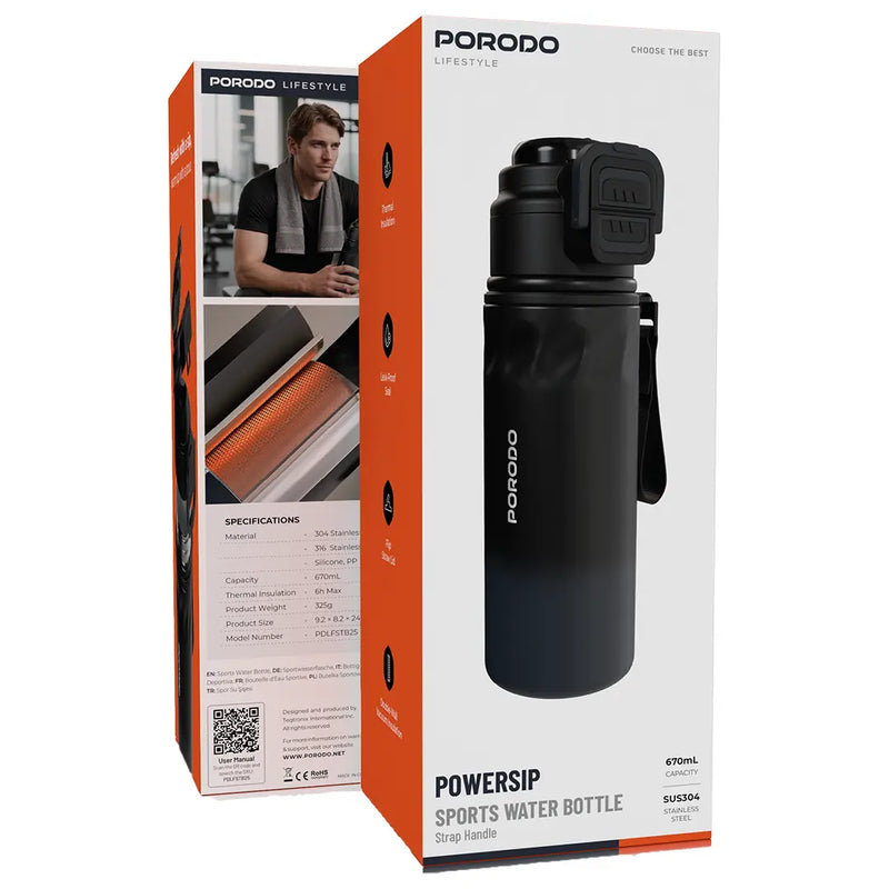 Porodo Lifestyle Powersip Sports water Bottle 670 ml-7