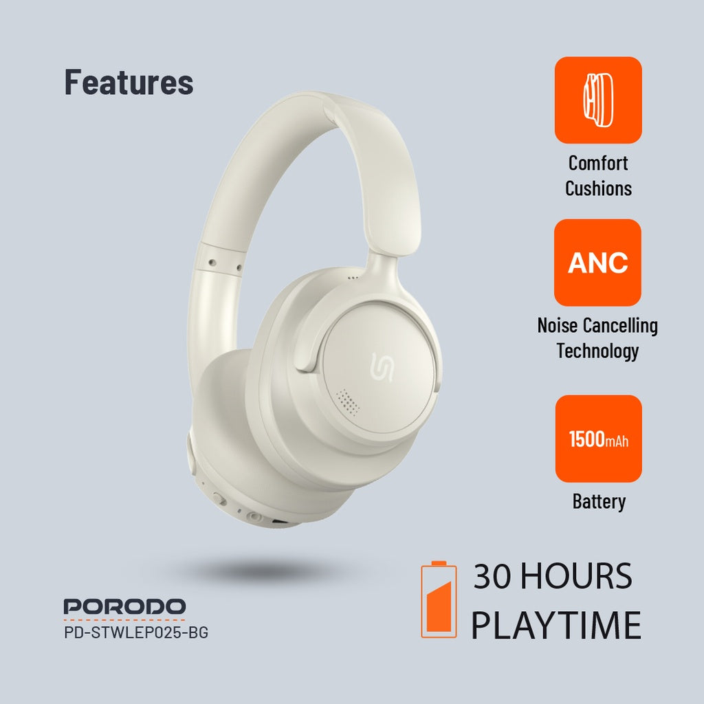 Porodo Soundtec Zen Hybrid ANC Headphone