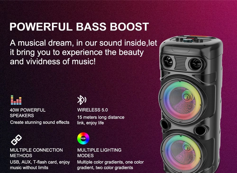 Sing-E ZQS 8210s Bluetooth Karaoke Speaker with Mic