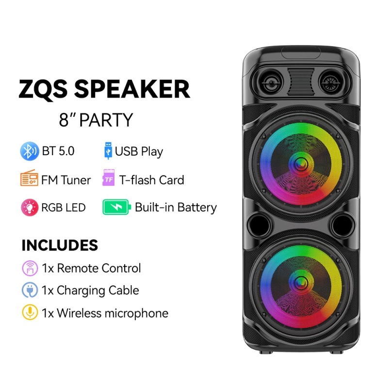 Sing-E ZQS 8210s Bluetooth Karaoke Speaker with Mic