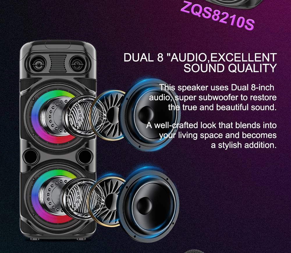 Sing-E ZQS 8210s Bluetooth Karaoke Speaker with Mic
