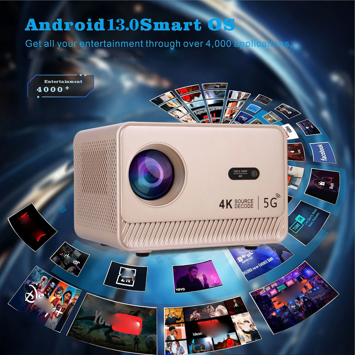 Q96 E450 M10 PLUS Smart Mini Projector Video