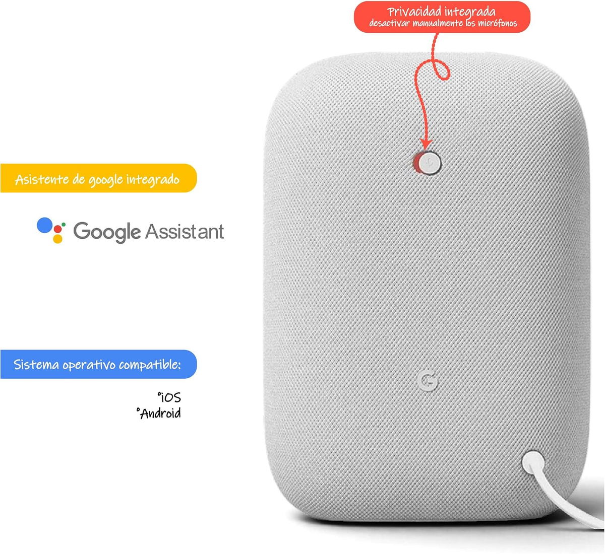 Google Nest Audio Smart Home AI Voice Controller - Security System Asia