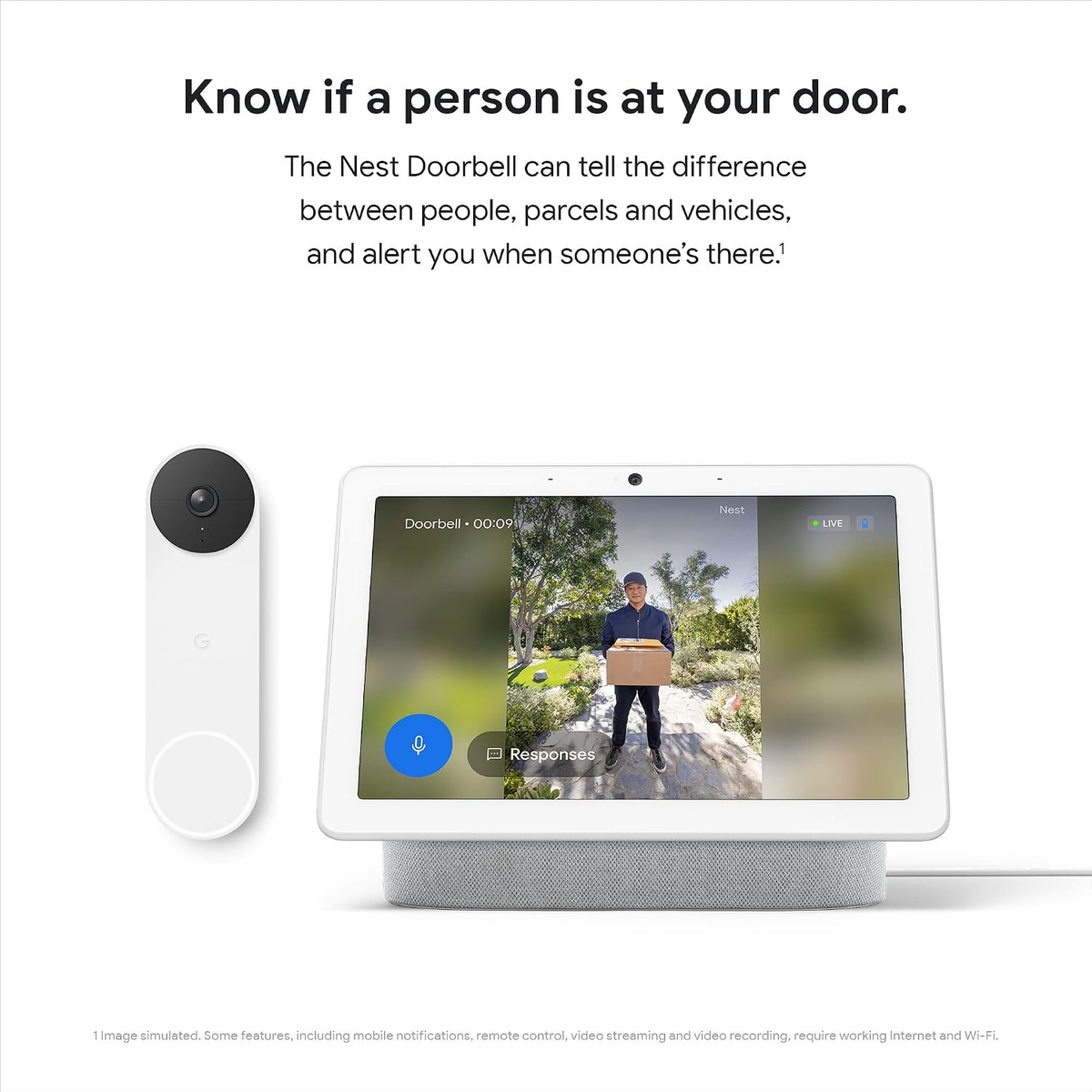 Google Nest Doorbell (Battery) - Wireless Video Doorbell