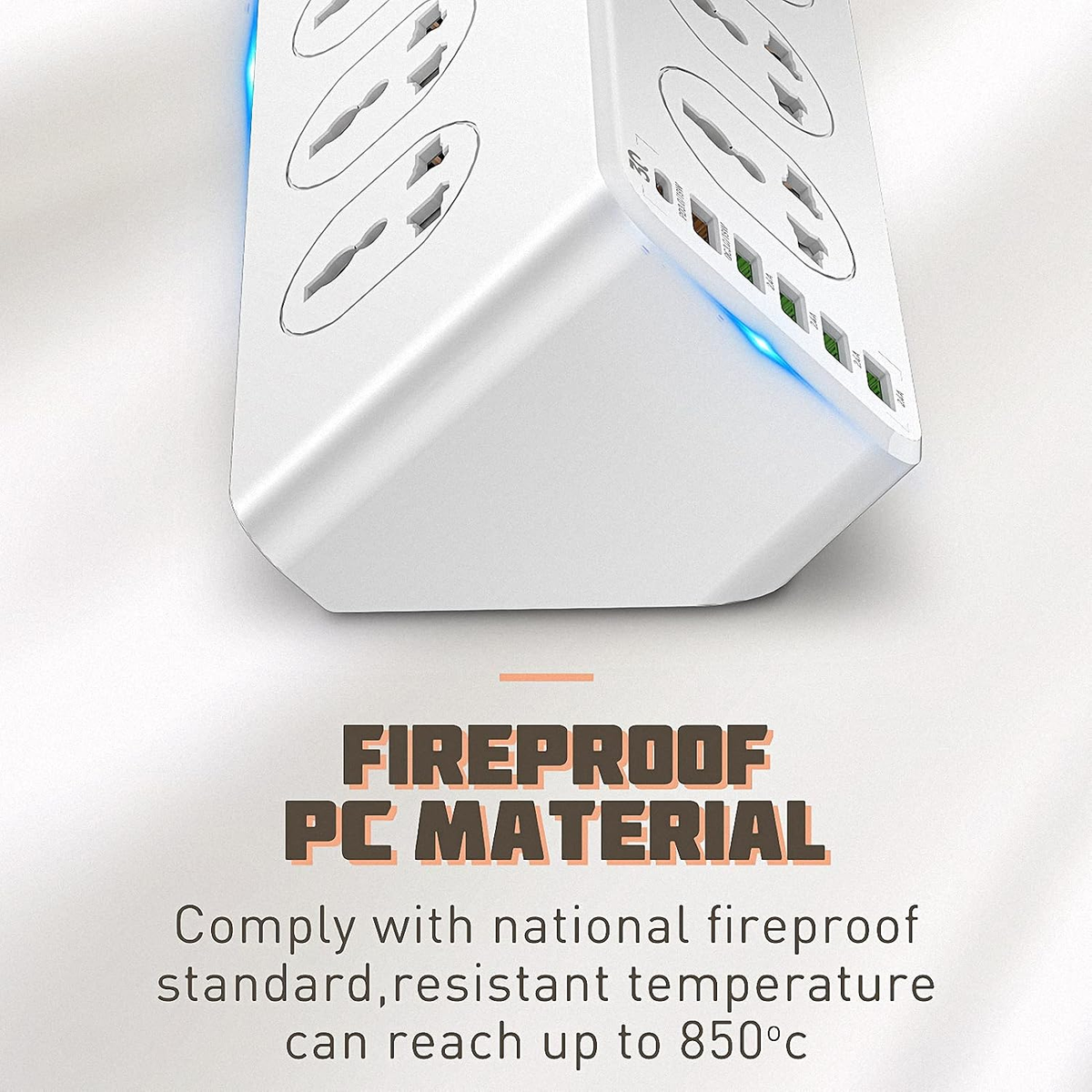 POWER SOCKET 2500W 2M USB-C / 2 USB-A