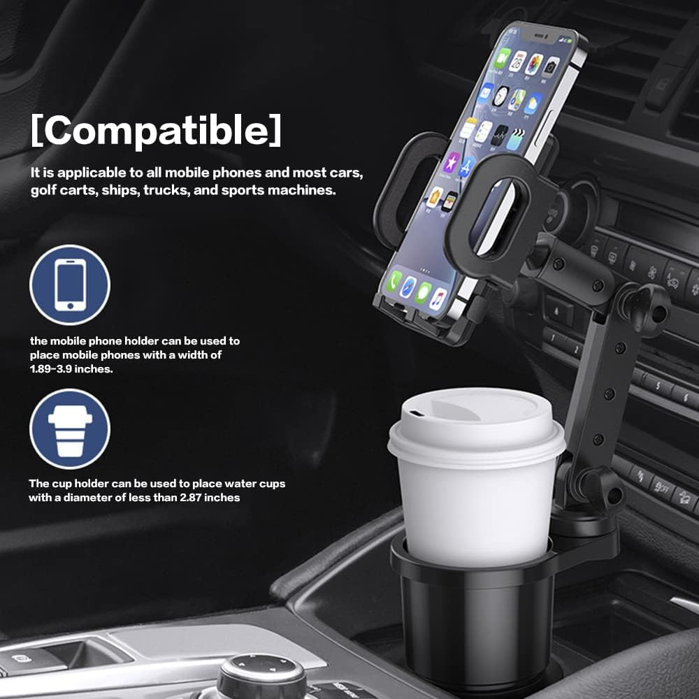 HURENTEK 2 IN 1 CAR CUP HOLDER & PHONE MOUNT - IPAD MINI HOLDER ANJ-109
