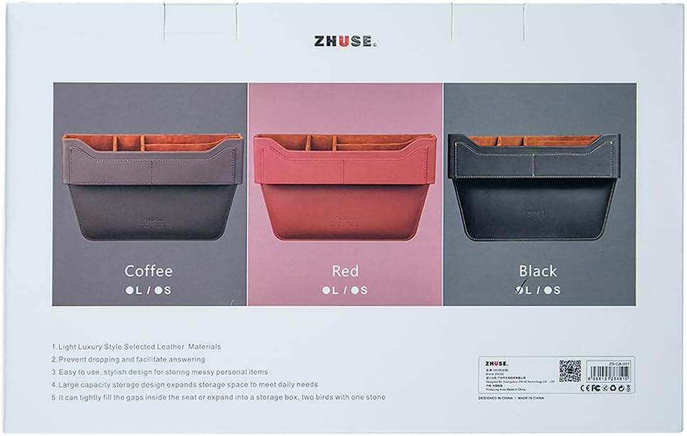 ZHUSE CAR SEAT SEAM STORAGE BOX LEATHER  ZS-CA-001