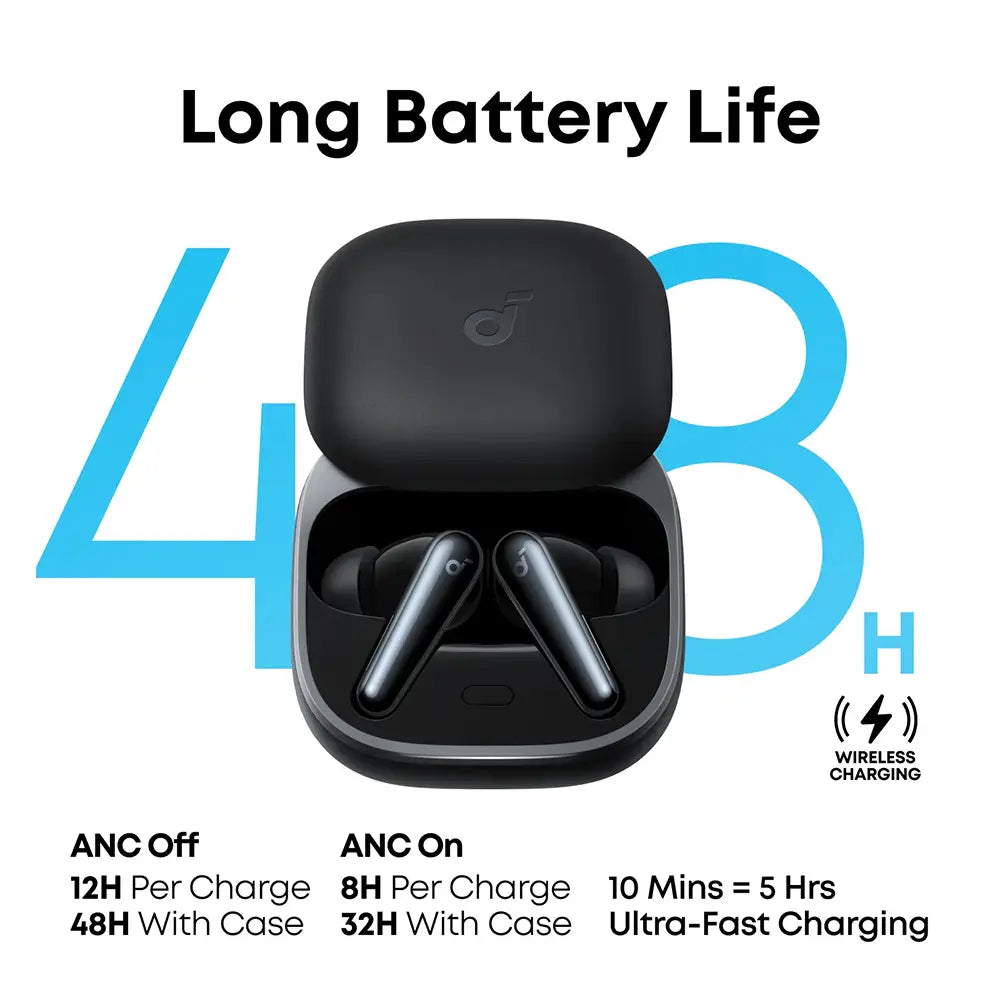 Anker SoundCore Liberty 5 In-Ear Earbuds, Up to 48 Hours, Black - A3957H11