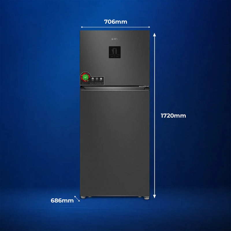 Spj 420l Top Mount Refrigerator Double Door Total No Frost Inverter Compressor Fast Cooling Led Display Spj-Posh-Tmsw550c-6