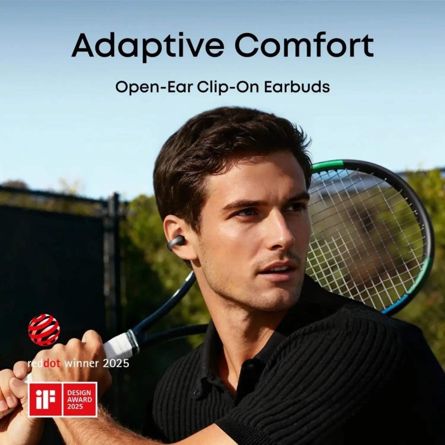 Anker Soundcore AeroClip Open-Ear Clip-On Earbuds A3388H (Black)