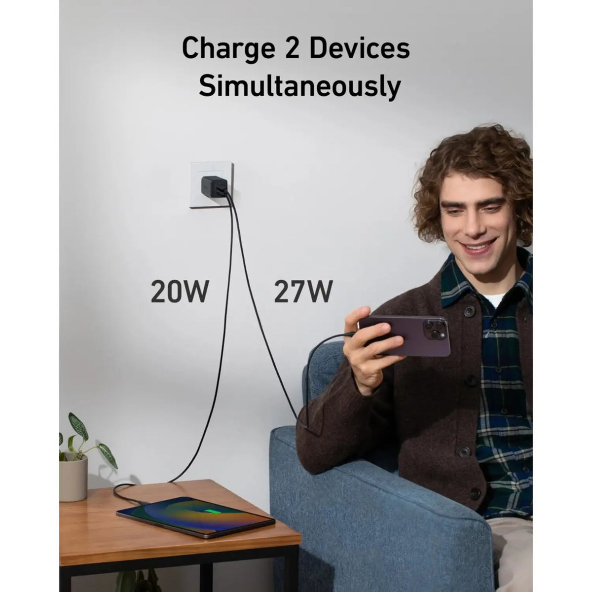 شاحن Anker 523 Nano 3 بقوة 47W أسود - A2039K11-2