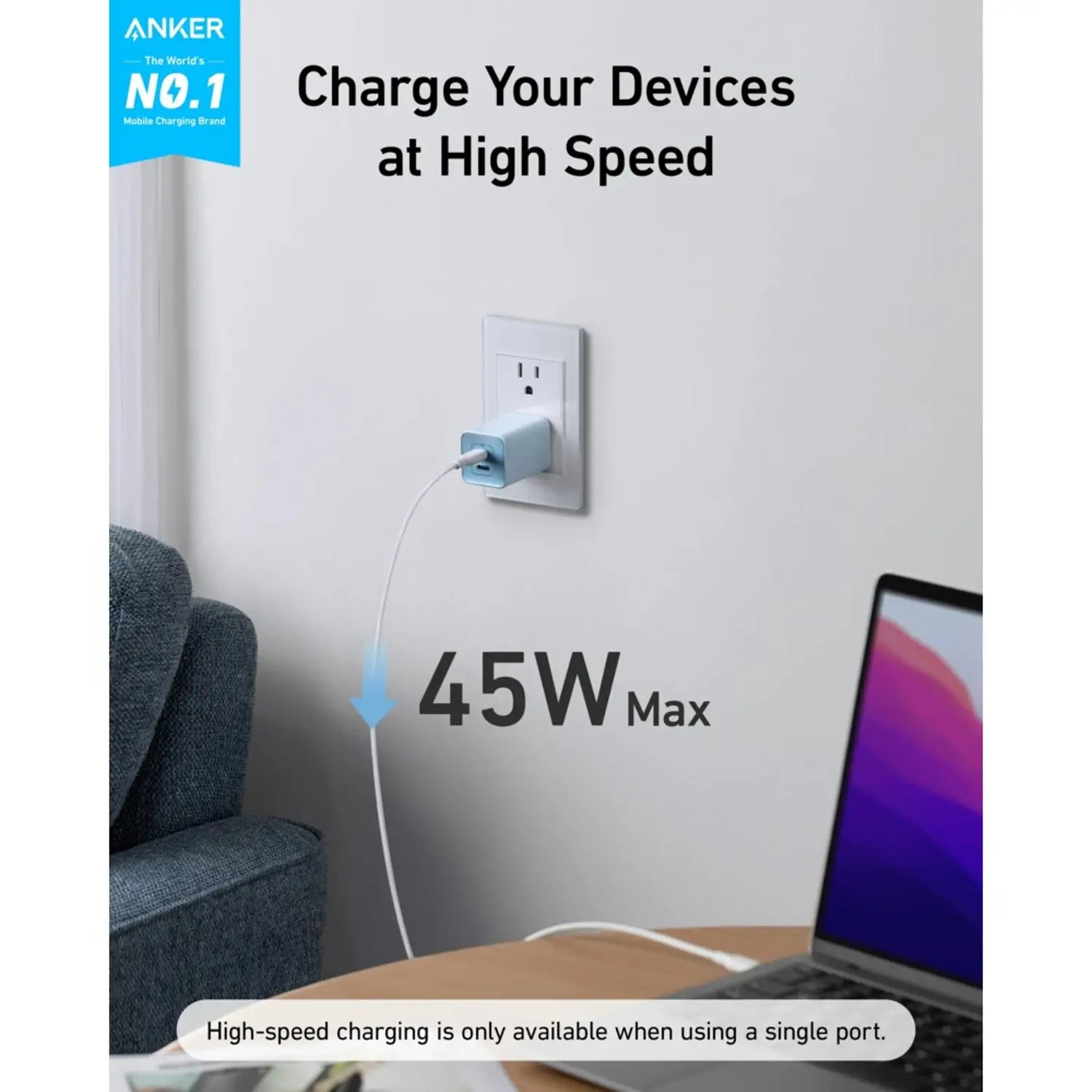 Anker 523 Charger Nano 3 47W Black - A2039K11