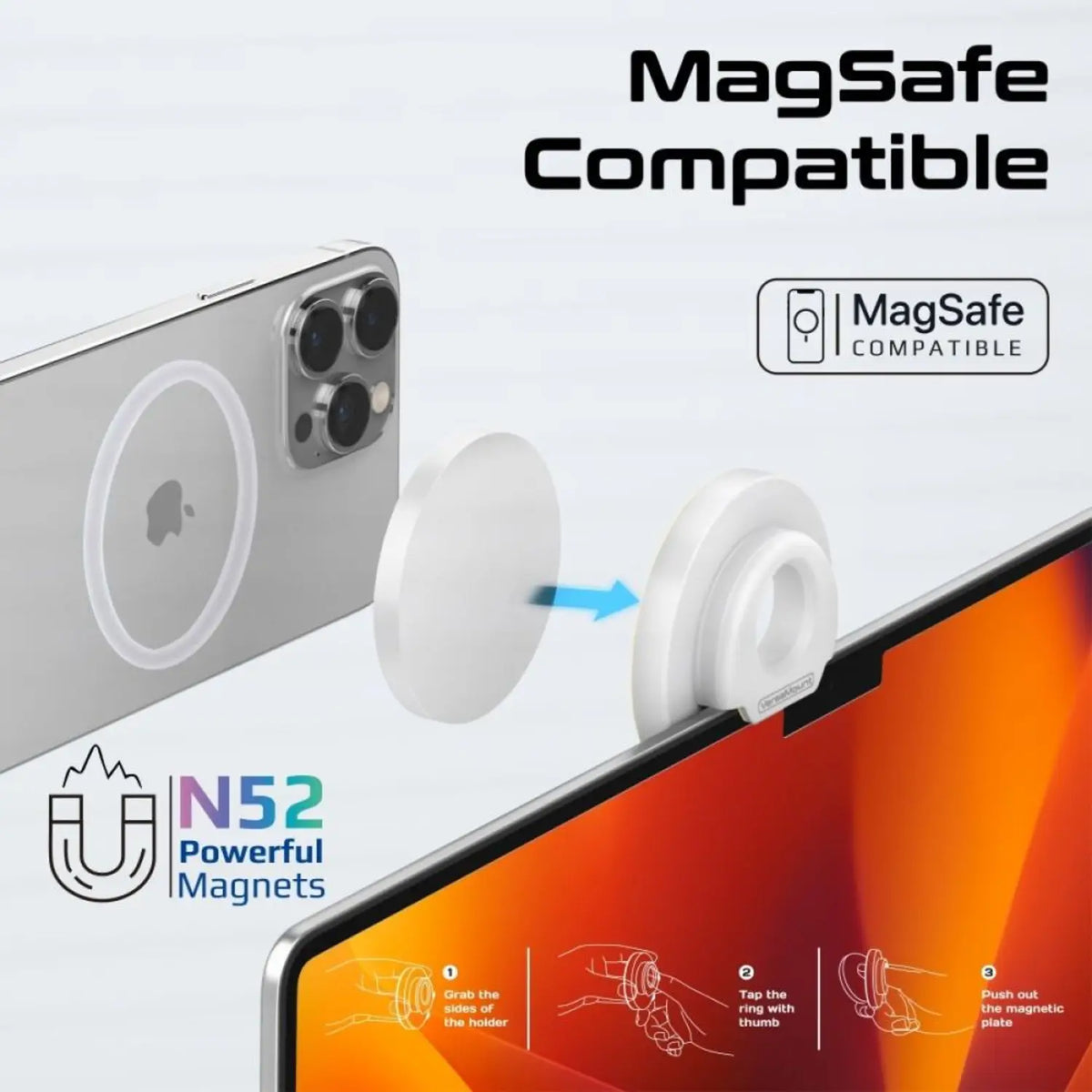 PROMATE VersaMount. MagSafe Compatible foldable Phone Stand with Monitor