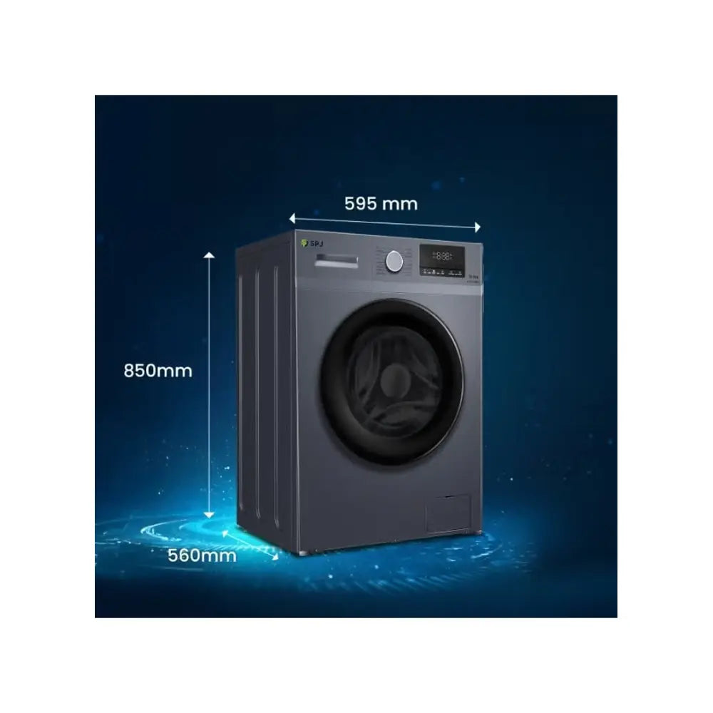 Spj 10kg Front Load Fully Automatic Washing Machine Bldc Inverter Motor 1400 Rpm Spj-Flfamx-10kgr