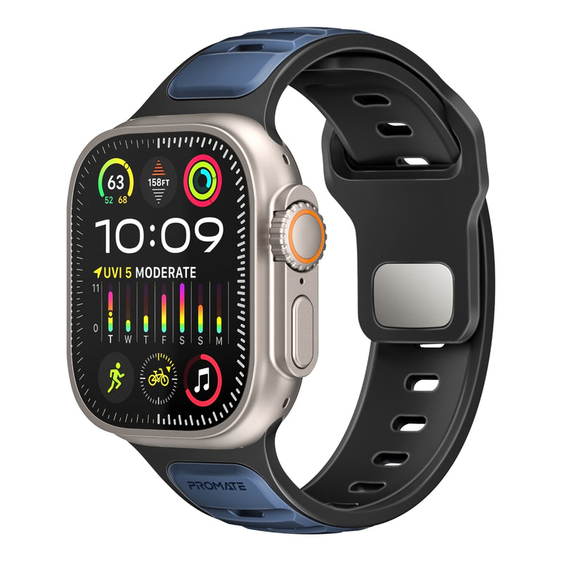 سوار ساعة Apple من السيليكون PROMATE SiliBand-DC مزدوج اللون متوافق مع 42/44mm