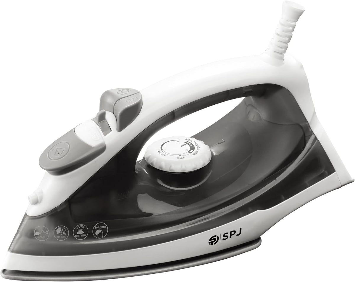 Spj 1200w Steam Iron With Nano Soleplate Powerful Steam Vertical Steam Auto Shut-Off Self-Clean Anti-Drip Spj-Six-Blas04