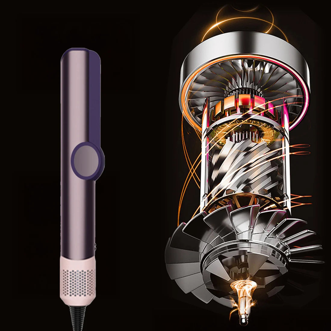 TORİMA THD-03 PURPLE جهاز تصفيف متعدد الهواء Airwrap