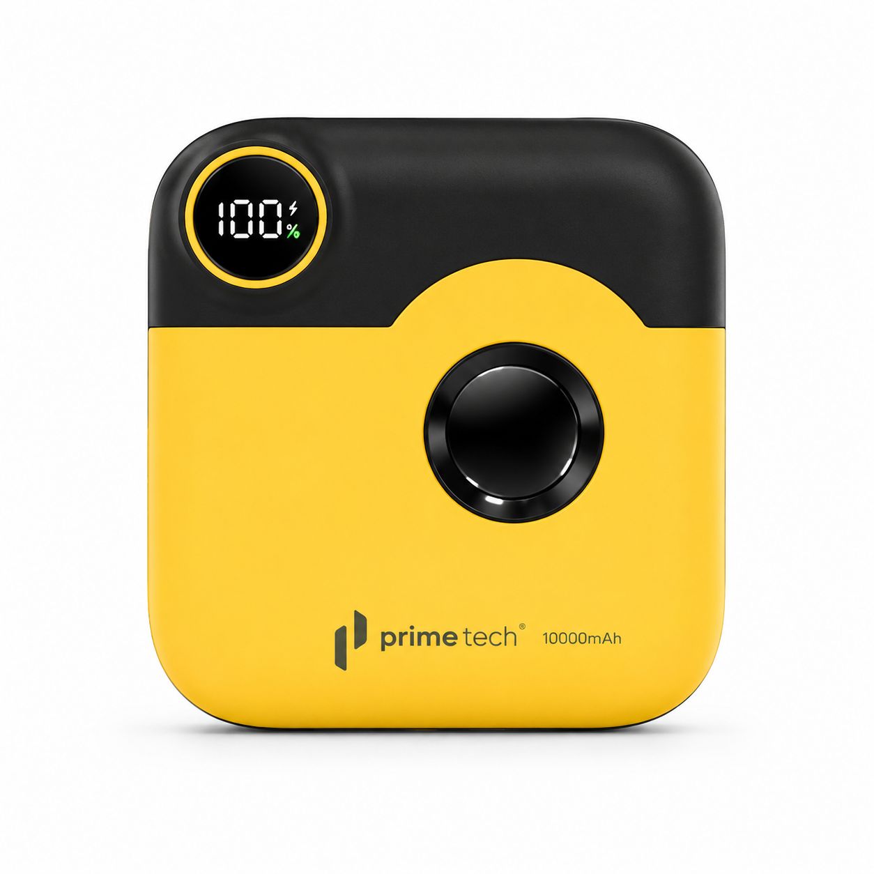 Prima Tech E52 10000mAh Power Bank with 22.5W Fast Charging & Digital Display – Yellow, Black, Purple & Green