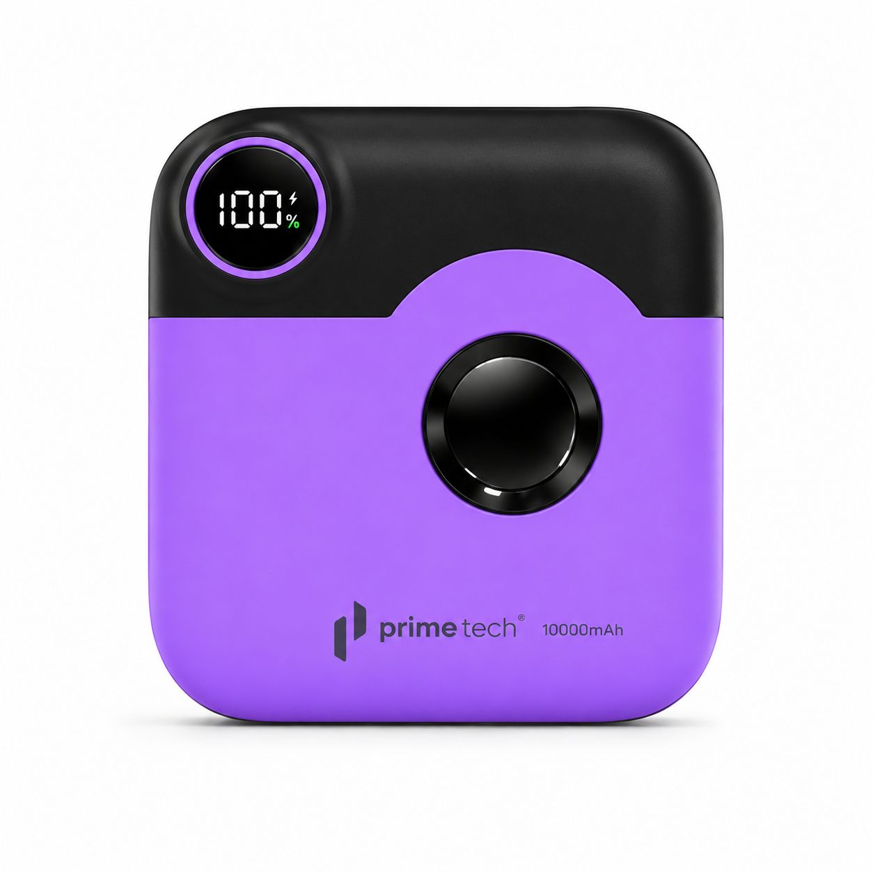 Prima Tech E52 10000mAh Power Bank with 22.5W Fast Charging & Digital Display – Yellow, Black, Purple & Green