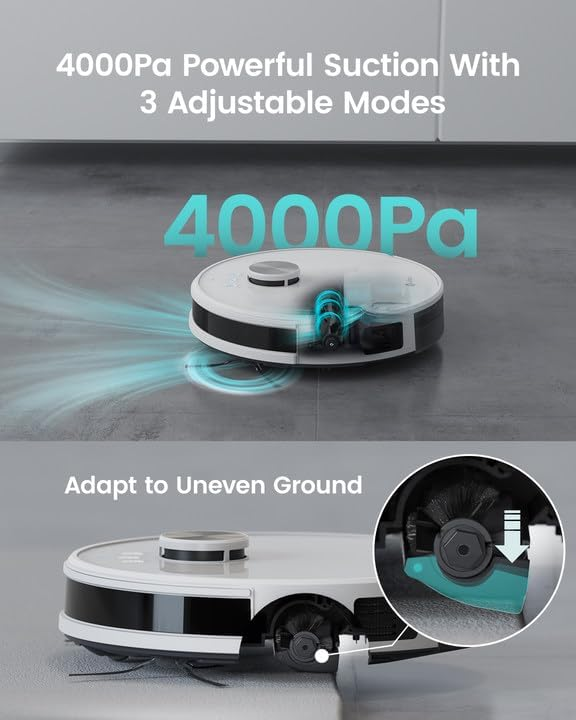 Lefant M1 Robot Vacuum Cleaner with Mop 4000Pa 2.4G Wi-Fi App/Alexa Control