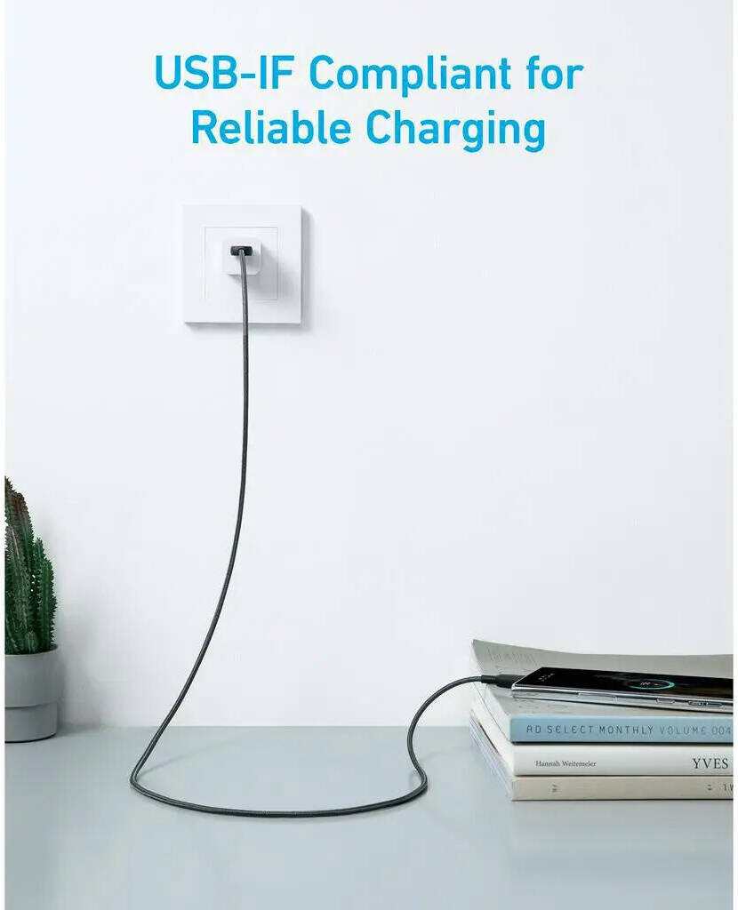 Anker 322 USB-A To USB-C Cable 6Ft  (WHITE)