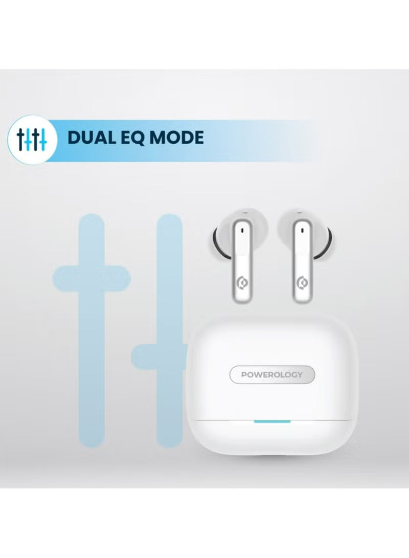 Powerology سماعة أذن Hybrid ANC+ENC 6Mic