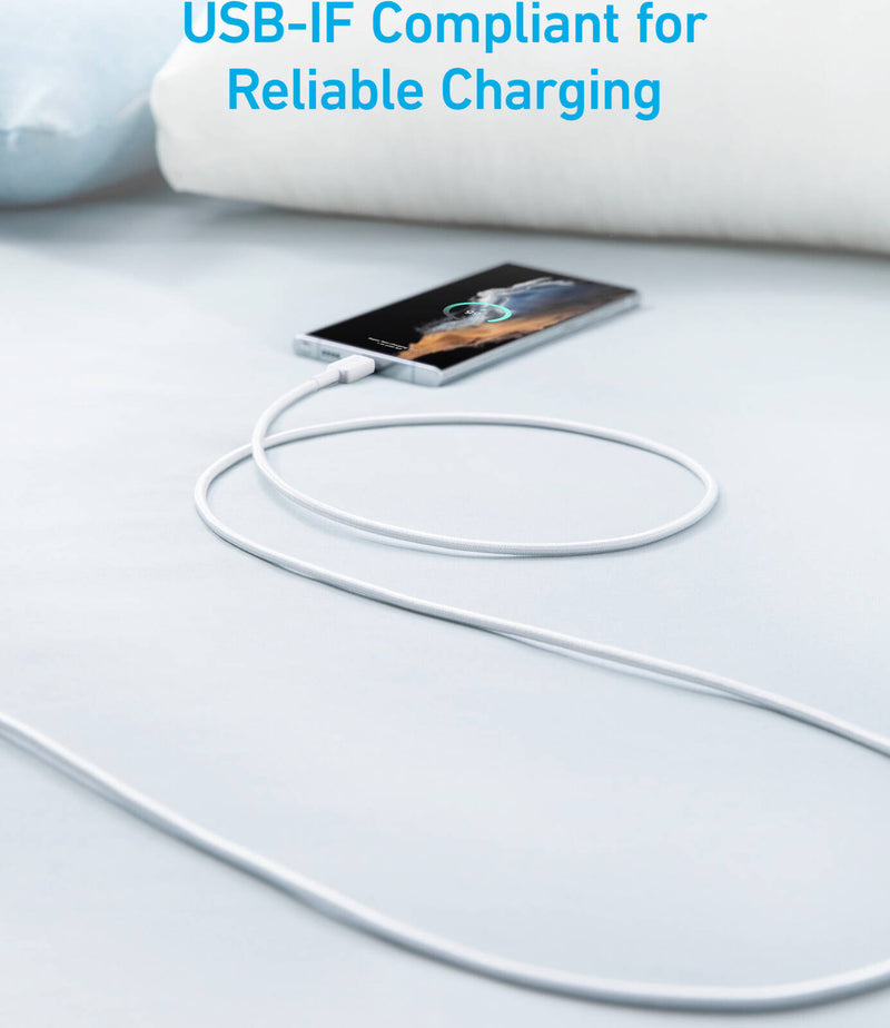 ANKER 322 كابل USB-C إلى USB-C بطول 3 أقدام نايلون A81F5H11 أسود-6