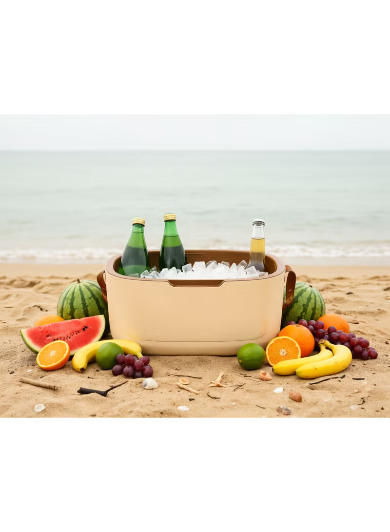 صندوق تبريد Green Lion Vintage بسعة 20 لتر مع حزام حمل قابل للتعديل