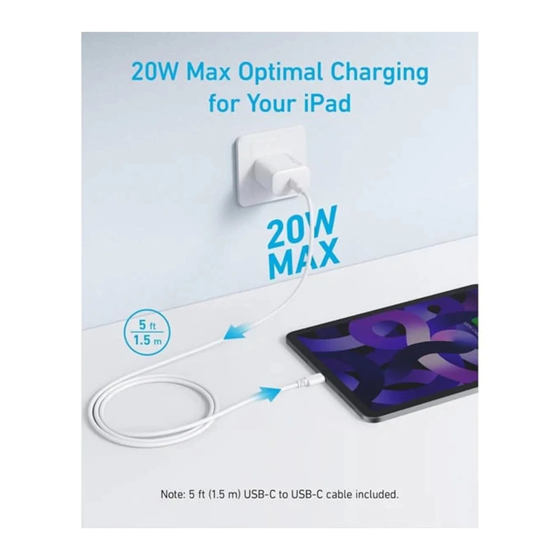 ANKER CHARGER ADAPTER (20W) & USB-C CABLE B2347K21