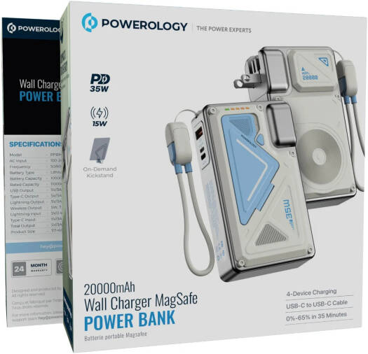 شاحن حائط Powerology POWER BANK Magsafe بسعة 20000mAh
