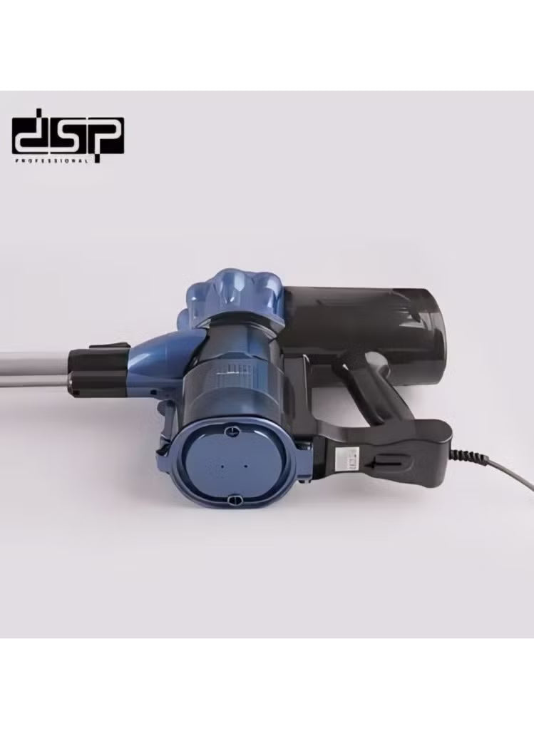 مكنسة كهربائية عمودية DSP بقوة 600 واط، سعة 0.8 لتر، فلتر HEPA قابل للغسل، أسود/أزرق KD2040