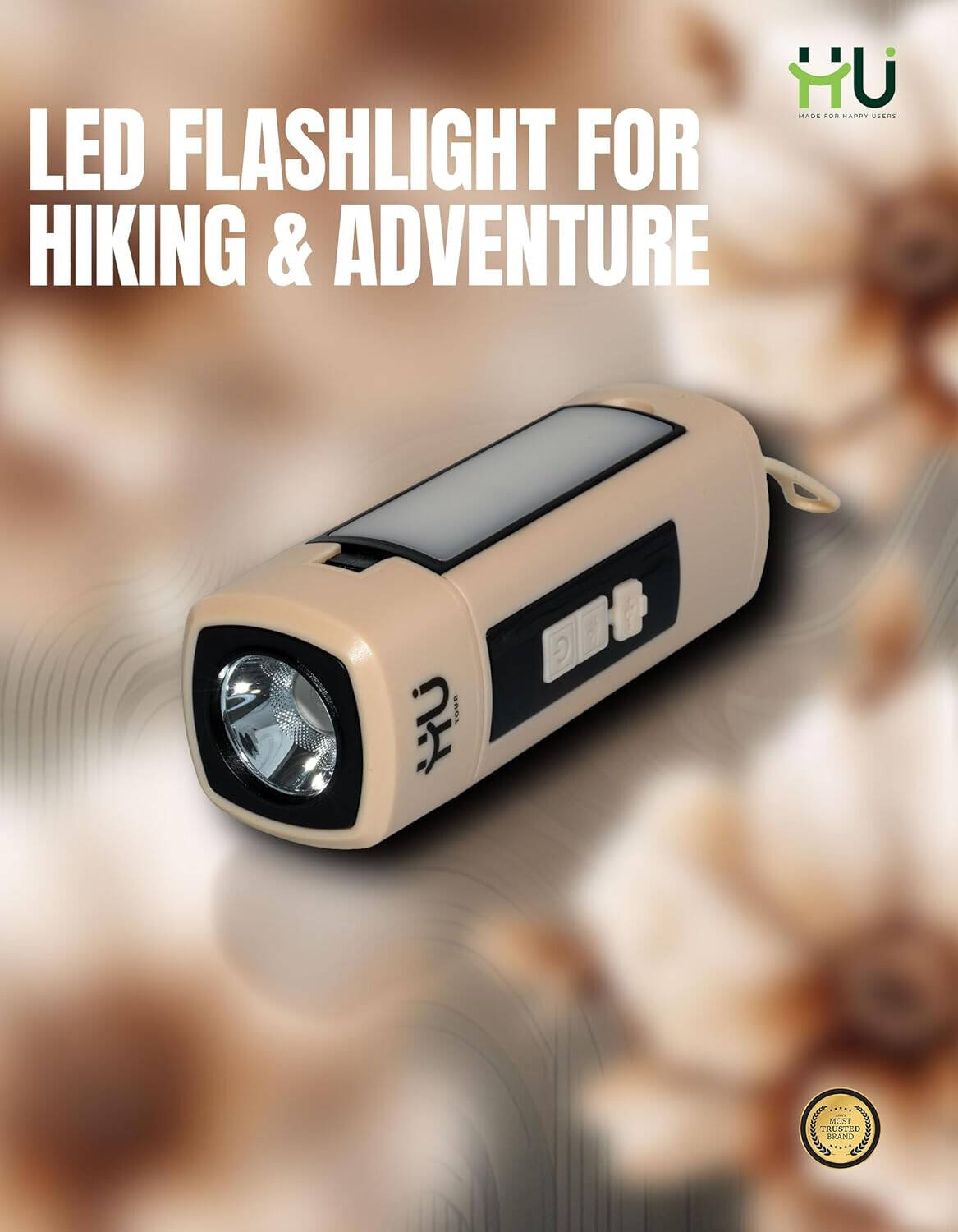 HU LED FLASH LIGHT  HIKING AND ADVENTURE HTO-1005