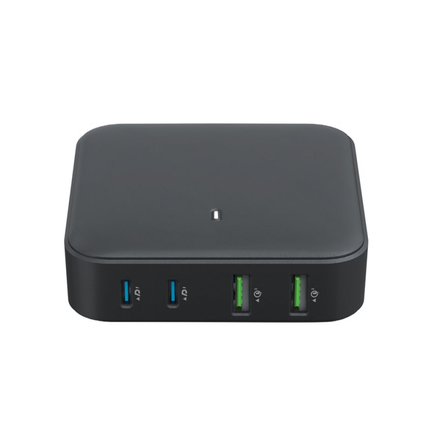 GOUI GaN Desktop Charger 100W Multi-Port Fast Charging Station – Black