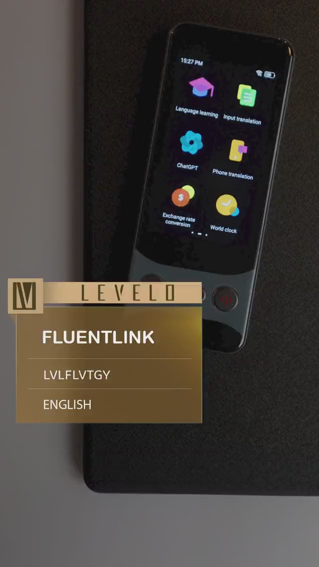 جهاز ترجمة صوتي FluentLink يعمل أونلاين وأوفلاين – يدعم 139 لغة – رمادي من Levelo (ليفيلو)-4