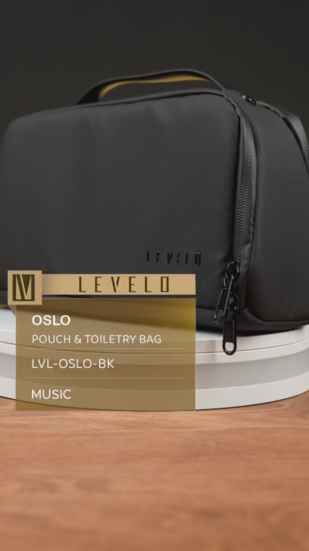 حقيبة تنظيم Oslo متعددة الاستخدام – مقاومة للماء للسفر والتخزين – أسود من Levelo (ليفيلو)-3