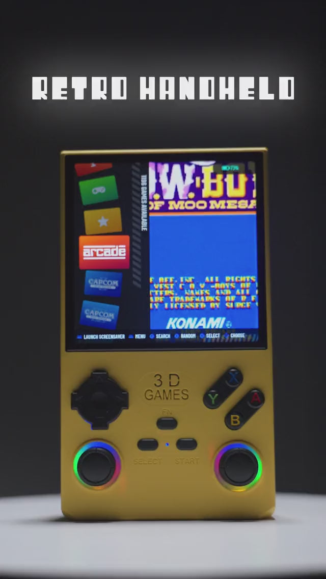 Porodo Gaming Retro Handheld Game Console V40MAX 4" Display Dual Joystick-5