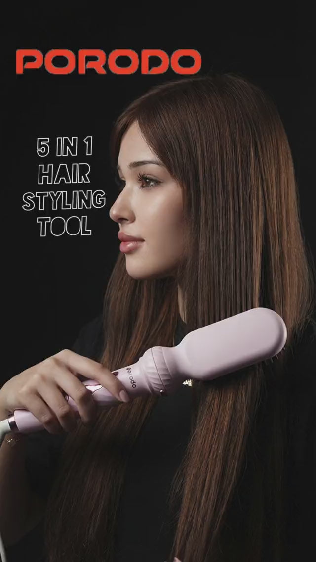 جهاز تصفيف شعر أوتوماتيك 5 في 1 مع ملحقات متعددة – بورودو Porodo Hair Styler Pink-8