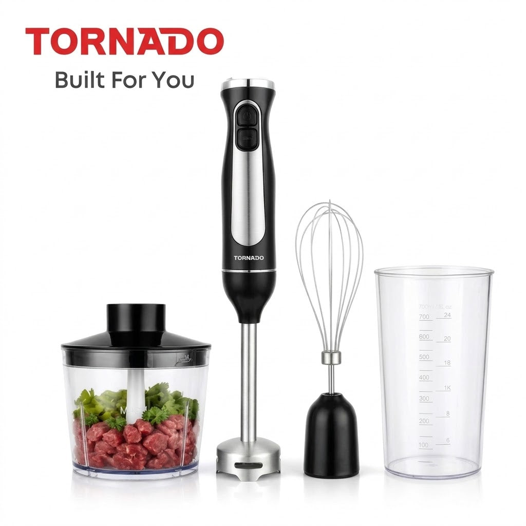 Tornado Hand Blender 600W Motor 2 Speeds With Stepless Variable Speed Control Thb5405-Gs