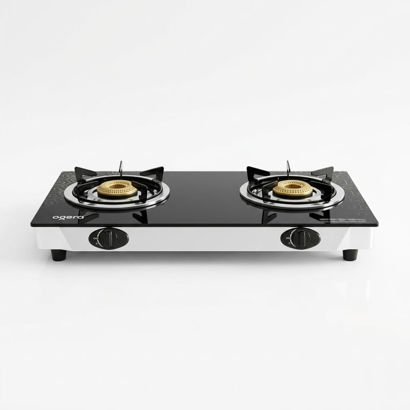 Ogera 2-Burner Gas Stove OG3014GC5 Prong Cast Iron Pan Support-1