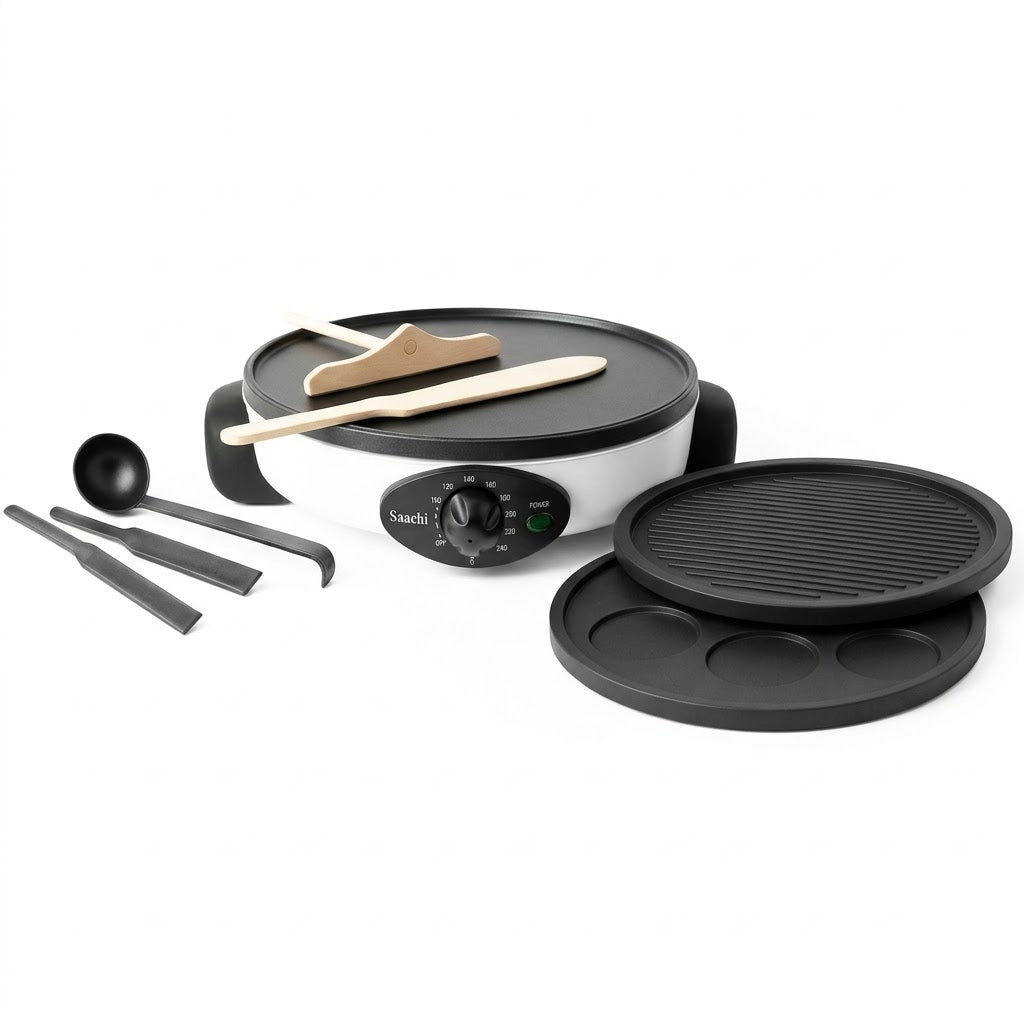 Saachi 3-in-1 Crepe/Grill/Pancake Maker NL-3M-1864-WH-1