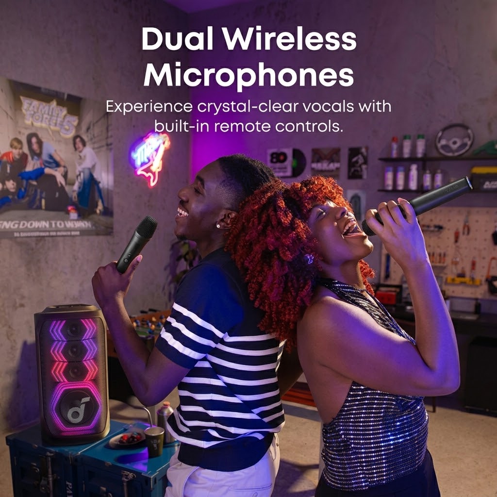 Soundcore Rave 3s Ai Wireless Party Speaker With Wireless Microphones