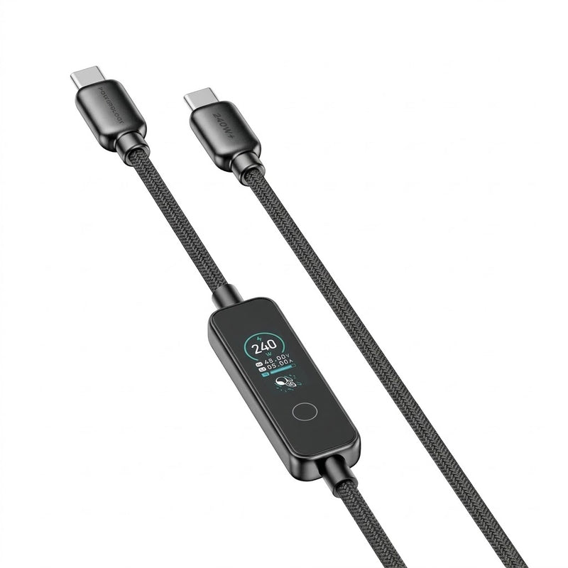 Powerology 240W C to C cable with TFT Display-1