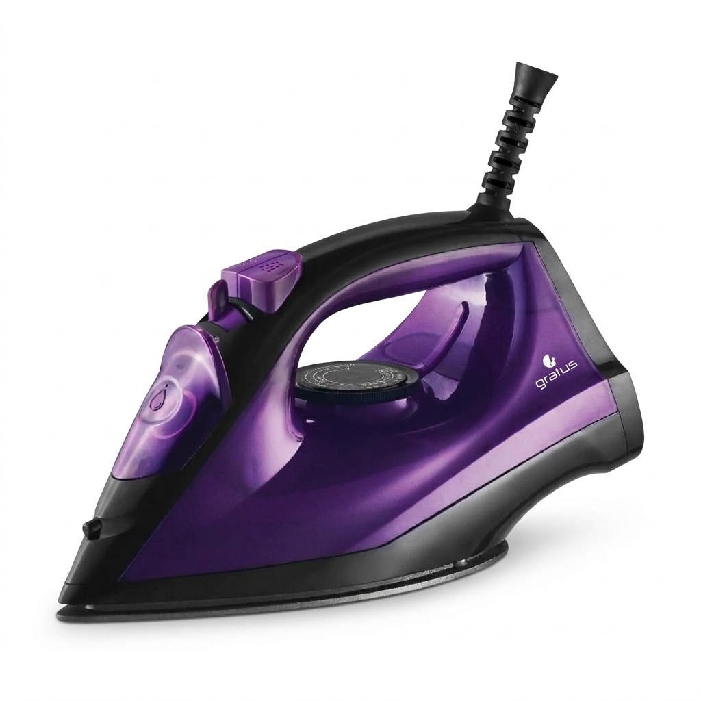 Gratus Dry & Spray Steam Iron 1800W, with vertical steam, Ceramic Soleplate & Temperature Control, Auto Shut  Model- GIS20NKC
